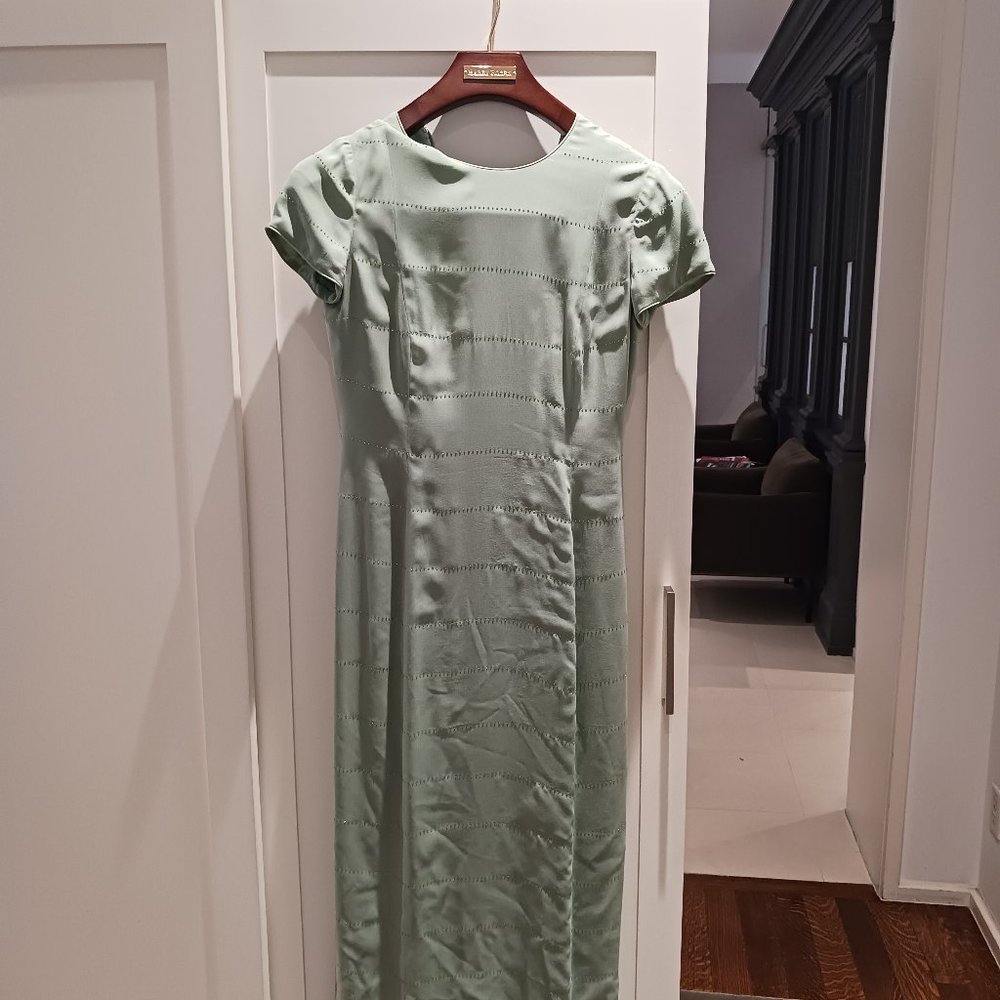 Westcott - Short Sleeve Silk full length dress